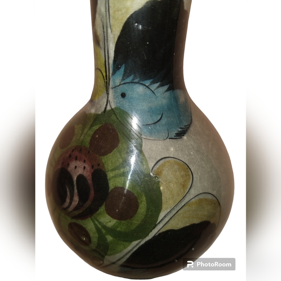 Tonala Hand painted Vase Mexico - Large/Tall - Picture 11 of 15